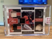 2022 Panini Three and Two Full Count Swatches Cedric Mullins #FCS-CM card