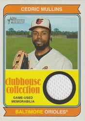 2023 Topps Heritage Clubhouse Collection Relics Cedric Mullins #CCR-CM card