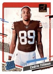 2023 Donruss Rated Rookie Portrait Cedric Tillman #24 card