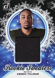2023 Donruss Rookie Holiday Sweater Relics Cedric Tillman #HS-CTI card