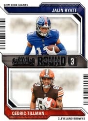 2023 Panini Contenders Round Numbers Cedric Tillman/Jalin Hyatt #15 card