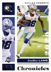 2020 Panini Chronicles Base Set CeeDee Lamb #25 card