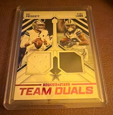 2025 Panini Rookies & Stars Team Duals CeeDee Lamb / Dak Prescott #TD-DAL card