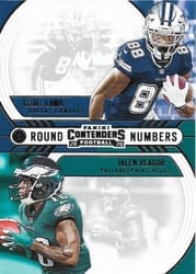 2020 Panini Contenders Round Numbers CeeDee Lamb / Jalen Reagor #RN-LR card