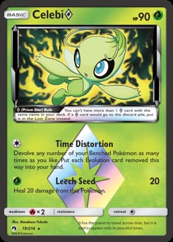 2018 Lost Thunder Celebi ◇ #19 card