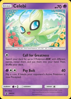 2017 SM Black Star Promos Celebi #SM224 card