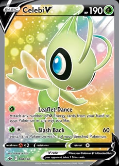 Chilling Reign Celebi V #160 card
