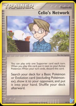 EX Trainer Kit 2 Minun Celio's Network #8 card