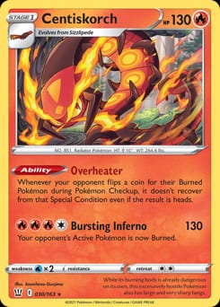 Battle Styles Centiskorch #30 card