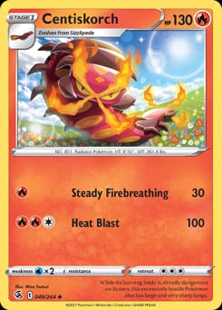 2021 Fusion Strike Centiskorch #49