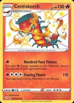 Shining Fates Shiny Vault Centiskorch #SV019 card