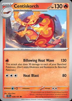 Surging Sparks Centiskorch #28 card