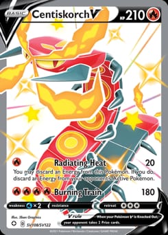 Shining Fates Shiny Vault Centiskorch V #SV108 card