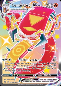 Shining Fates Shiny Vault Centiskorch VMAX #SV109 card