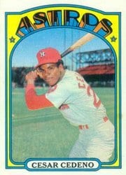 1972 Topps Base Set Cesar Cedeno #65 card
