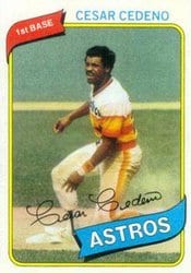 1980 Topps Base Set Cesar Cedeno #370 card
