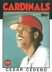 1986 Topps Base Set Cesar Cedeno #224 card