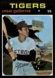 1971 Topps Base Set Cesar Gutierrez #154 card