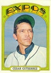 1972 Topps Base Set Cesar Gutierrez #743 card