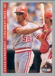 1993 Fleer Base Set Cesar Hernandez #392 card