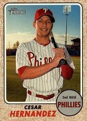 2017 Topps Heritage Base Set Cesar Hernandez #294 card