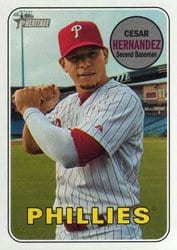 2018 Topps Heritage Base Set Cesar Hernandez #602 card