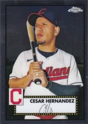 2021 Topps Chrome Platinum Anniversary Base Set Cesar Hernandez #384 card