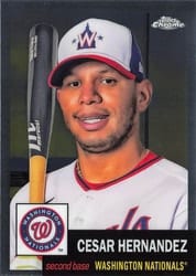 2022 Topps Chrome Platinum Anniversary Base Set Cesar Hernandez #253 card