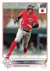2022 Topps Japan Edition Base Set Cesar Hernandez #80 card