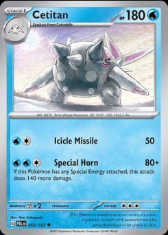 Paldea Evolved Cetitan #55 card