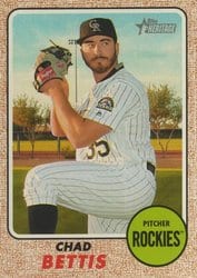2017 Topps Heritage Base Set Chad Bettis #169 card