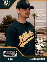 2002 Upper Deck 40-Man Base Set Chad Bradford #56 card
