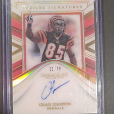2023 Panini Immaculate Collection Jubilee Signatures Chad Johnson #3 card