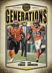 2022 Panini Legacy Generations Chad Johnson / Ja'Marr Chase #G-10 card