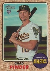 2017 Topps Heritage Base Set Chad Pinder #614 card