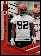 2018 Panini Donruss Elite Chad Thomas Purple #134 card