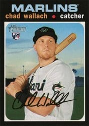 2020 Topps Heritage Base Set Chad Wallach #507 card
