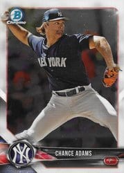 2018 Bowman Chrome Prospects Chance Adams #BCP208 card