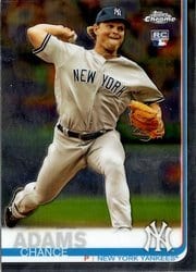 2019 Topps Chrome Base Set Chance Adams #109 card