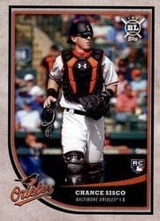 2018 Topps Big League Base Set Chance Sisco #165 card