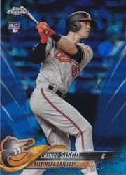 2018 Topps Chrome Sapphire Edition Base Set Chance Sisco #185 card