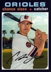 2020 Topps Heritage Base Set Chance Sisco #357 card