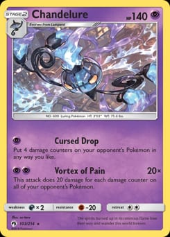 Lost Thunder Chandelure #103 card
