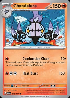 Obsidian Flames Chandelure #38 card