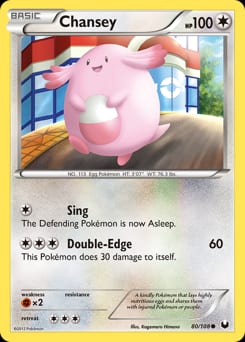 2012 Dark Explorers Chansey #80 card