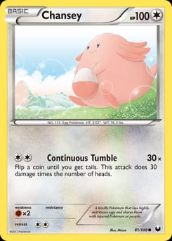 Dark Explorers Chansey #81 card