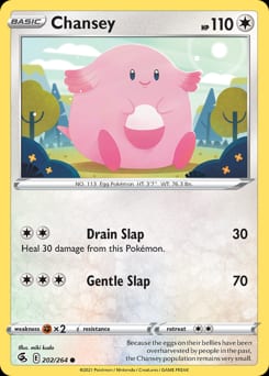 2021 Fusion Strike Chansey #202 card