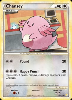 2010 HeartGold & SoulSilver Chansey #58 card