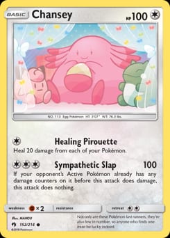 2018 Lost Thunder Chansey #152 card