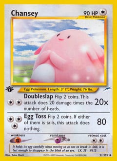 Neo Destiny Chansey #31 card